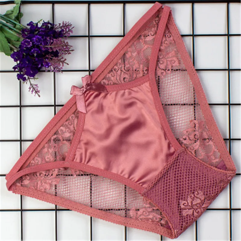 Lavender Новые атласные бесшовные трусики для девочек, нижнее белье, сексуальные прозрачные трусы для молодых девушек, стринги с Т-образной спинкой, детские трусики, детские трусики - Цвет: Lavender