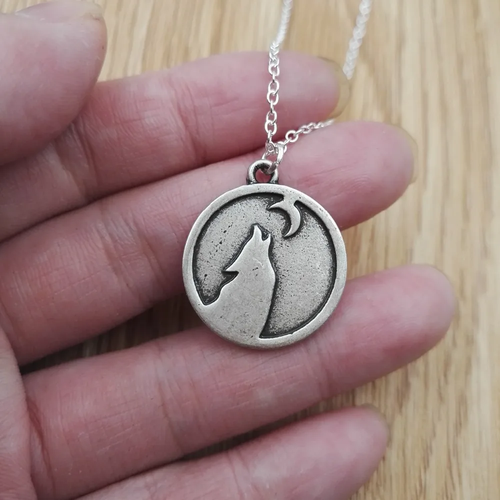 10 шт. ожерелье с волком под луной ювелирные изделия дух SanLan|moon jewelry|necklace moonwolf necklace |