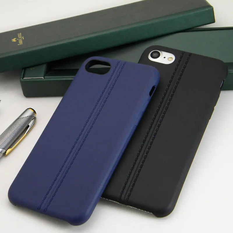Чехол в бизнес-стиле для iPhone 7 Plus 4 5 дюйма кожаный узор Мягкий сенсорный ТПУ