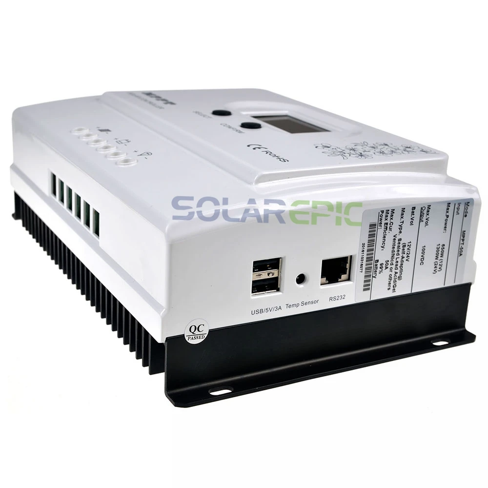 20A MPPT Контроллер заряда для фотоэлектрических систем и 12 V/24VDC Максимальная PV 150V USB