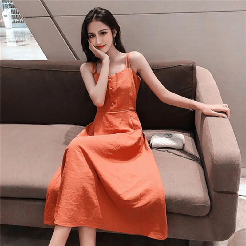 Женское платье на бретельках MSSNNG элегантное льняное из хлопка и вискозы с V