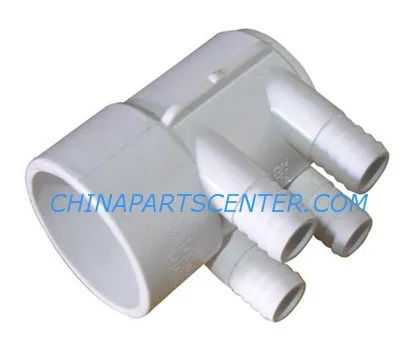 

PVC Water plumbing Manifold 2"S x 2" S with 4 pcs 3/4" Ports with dead end , 2" PVC Manifold with 4 port for,Spa Hot tub