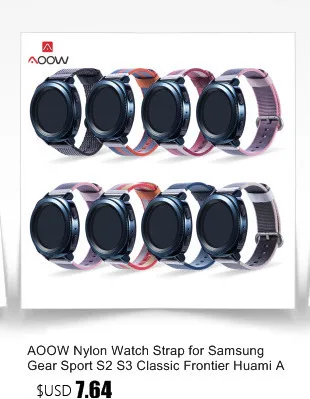 AOOW ремешок из натуральной кожи для samsung Galaxy Watch Active 42 мм gear S2 классический браслет ремешок для Amazfit Garmin