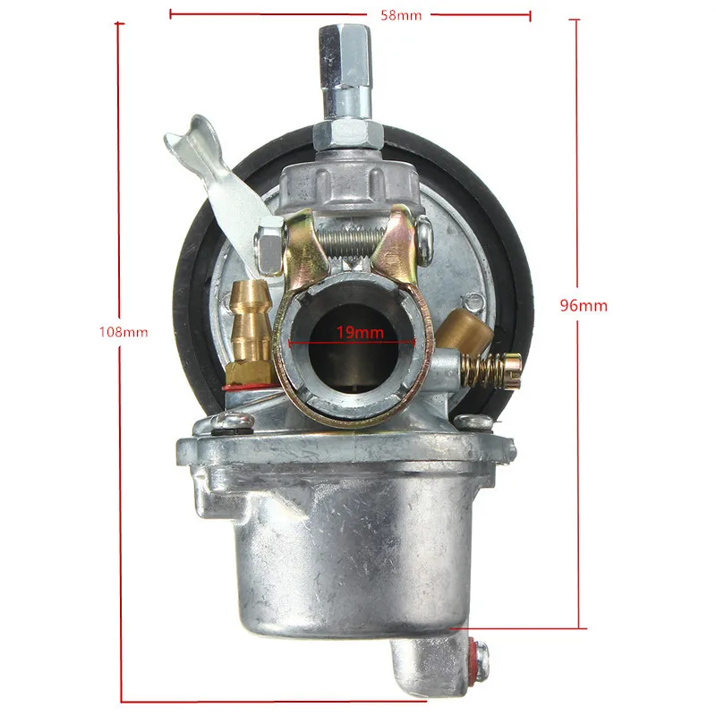 Карбюратор для 49cc 50cc 60cc 66cc 80cc 2 тактный двигатель моторизованный велосипед Carb