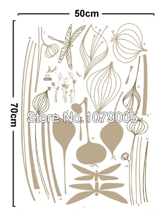 Home Decor Wall Sticker DIY Removable Decoration Mural Decal Flower Dragonfly | Дом и сад