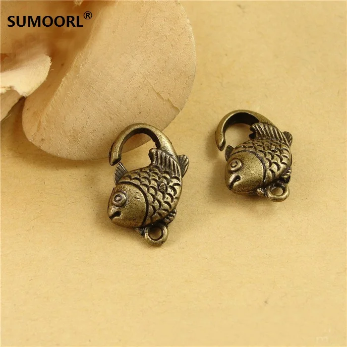SUMOORL 10pcs/lot 20*13MM Fish Lobster Clasp Hooks Charm Bracelet Jewelry Accessory DIY Making Findings | Украшения и аксессуары