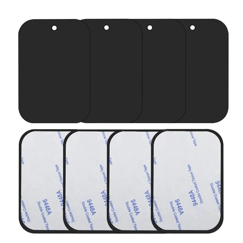 8pcs Rectangle Универсальный магнитный держатель, аксессуары, запасная металлическая пластина, магнитный автомобильный держатель для телефона, металлическая пластина, железная пластина с клеем - Цвет: 8pcs Rectangle