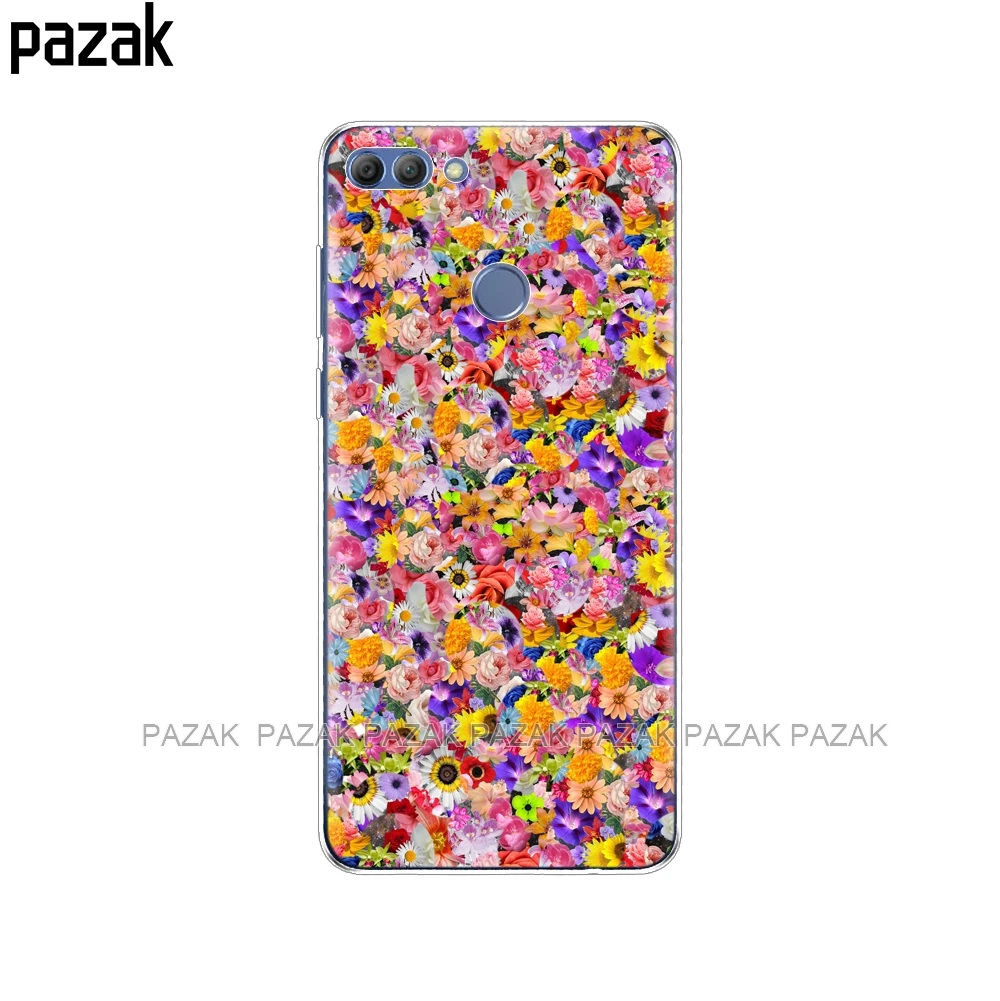 34338 Силиконовый чехол для телефона для huawei Y9 чехол s Мягкий ТПУ чехол для телефона Полный 360 защитный цветной дизайн - Цвет: 34338