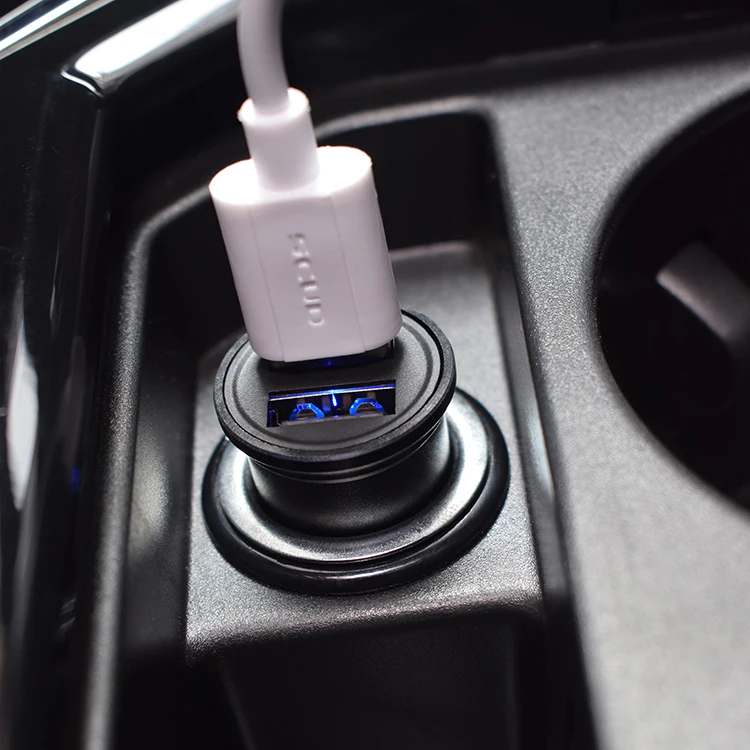 Мини Автомобильное зарядное устройство Dual 2 с usb-портом, светодиодная розетка прикуривателя Разветвитель выход адаптера питания автомобильная зарядка для iPhone Xiaomi