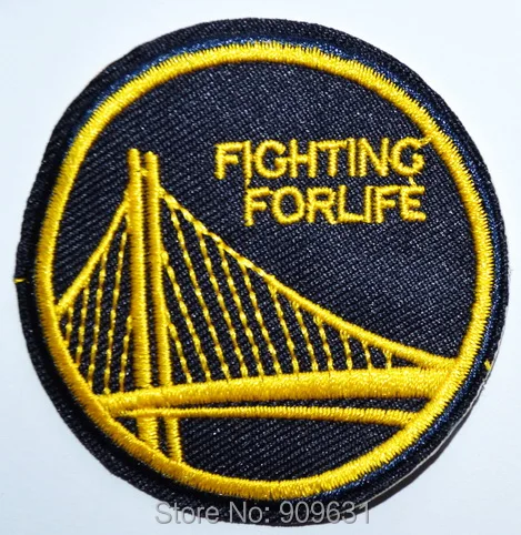 Бесплатная доставка борьба за жизнь желтый мост Байкерская Железная на патч юбка