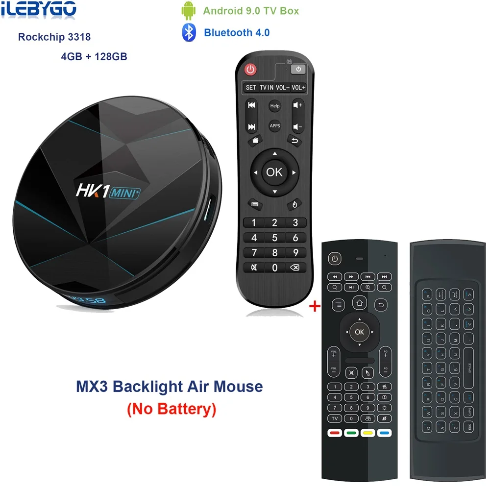 4GB 128GB MX3 HK1 Мини плюс Android 9,0 tv Box 4 Гб 64 Гб RK3318 4 ядра 2,4G/5G Wifi 4 K HD телеприставка HK1 mini MAX 4G 32G 100 M 3,0 USD Отт Play - Цвет: 4GB 128GB MX3
