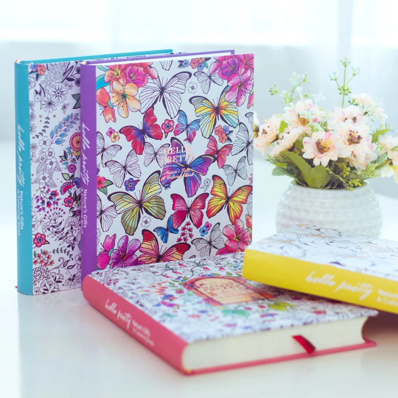 K & KBOOK Kawaii цветочный бумажный блокнот Цветочная линия ежедневник в твердой