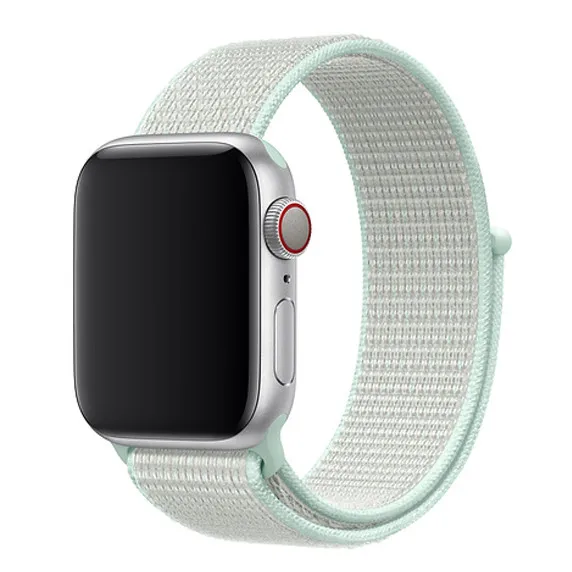 Teal tint Нейлоновая петля, ремешок для Apple Watch, ремешок 44/42/40/38 мм Спортивная дышащая correa в едином положении во время занятий легкой атлетикой, браслет на запястье для наручных часов Iwatch, 4/3/2/1 аксессуары - Цвет ремешка: Teal tint