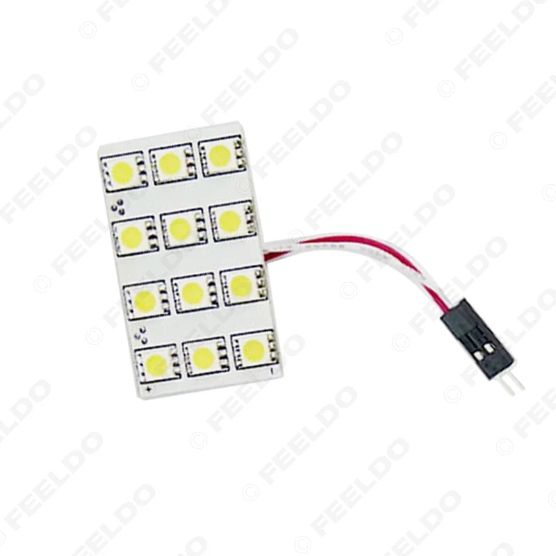 FEELDO 1 шт. белый автомобиль 12SMD 5050 12 светодиодный Светодиодный светильник Панель с