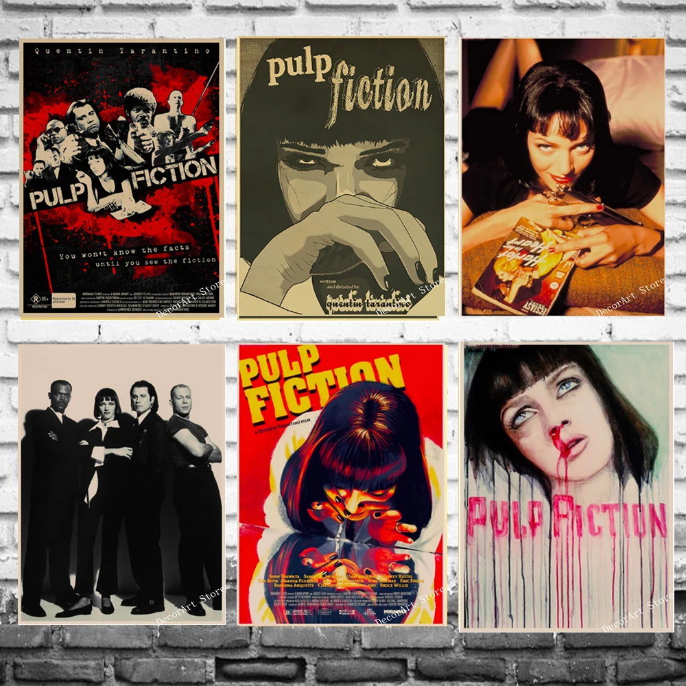 Винтажная Картина на холсте в стиле ретро Квентин пьюти художественная живопись