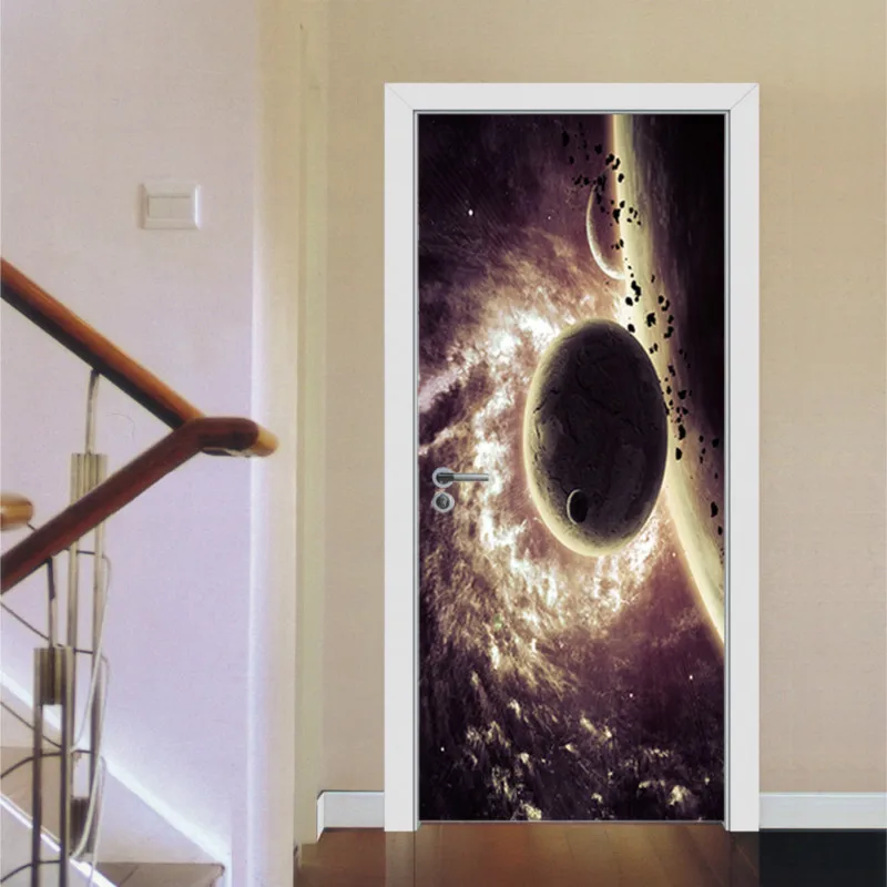Фото 3D наклейка на дверь в виде космической звезды обновление старых - купить