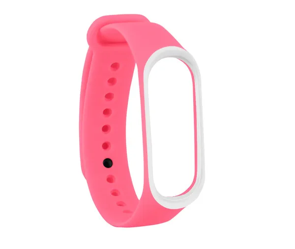 Pink white Спортивные силиконовые для фитнеса, ремешок для часов, браслет для Xiaomi mi, ремешок 3, умные часы, замена, модный Удобный ремешок для mi Band 3 - Цвет ремешка: Pink white