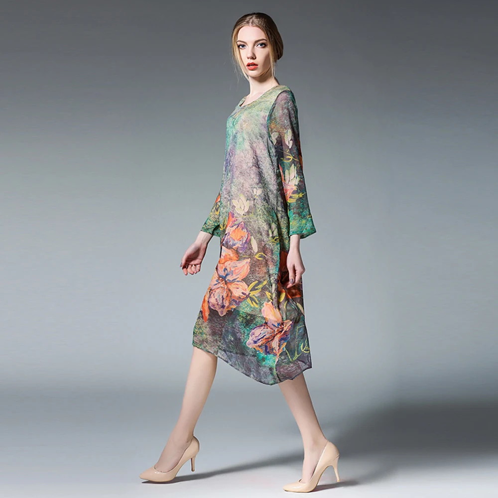 Чешские 2017 повседневные женские летние жир большой плюс Размеры цветочный Boho Chic