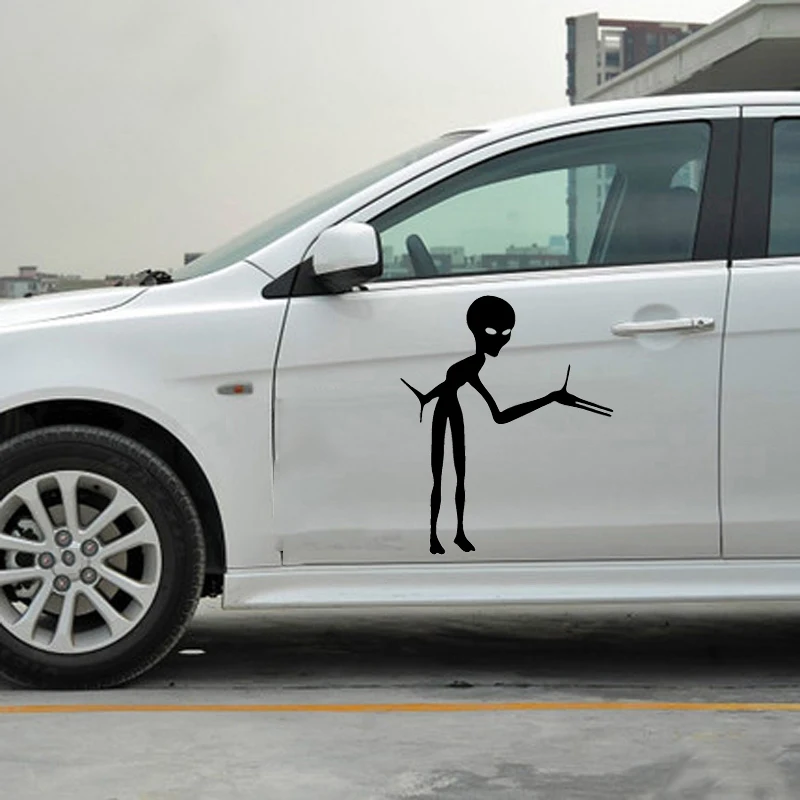 Виниловые наклейки с изображением 2 Зомби инопланетянина силуэт автомобиль