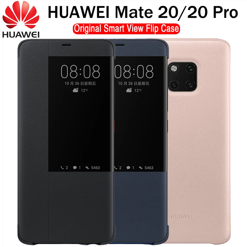Чехол HUAWEI MATE 20, официальный умный защитный чехол для экрана HUAWEI MATE 20 Pro, кожаный чехол с откидной крышкой