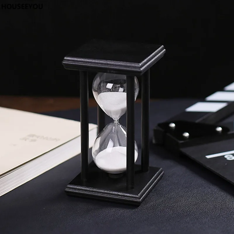 30 минут песочные часы обратный отсчет времени современные деревянные цветы