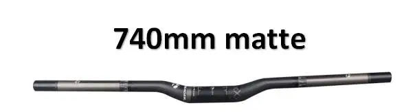 rise 740mm FCFB матовый карбоновый руль для велосипеда MTB, набор велосипедных подъемных/плоских рулей для шоссейного руля, карбоновый Подседельный штырь для велоспорта, горной гонки, для лица xxx - Цвет: rise 740mm