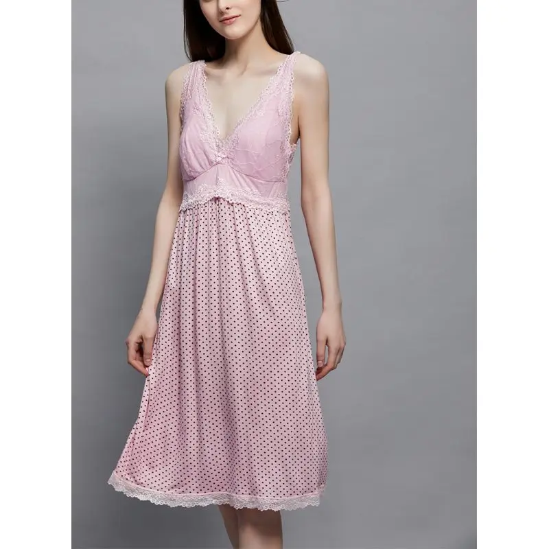 2019 новые летние пикантные ночная рубашка для женщин милые кружево платье без