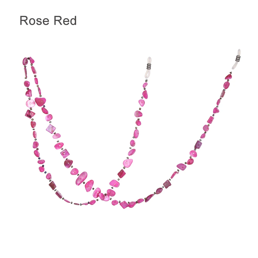 Rose Red 76cm Модный чехол с кисточкой, очаровательные хрустальные цепи, золотые очки для чтения, очки, солнцезащитные очки, очки с цепочкой, ремешок на шею, веревка, очки - Color: Rose Red 76cm
