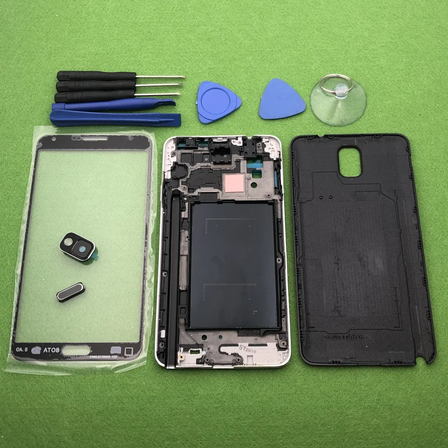 Для Samsung Galaxy Note 3 N900 N9005 N900S полный корпус ободок средняя рамка задняя крышка +