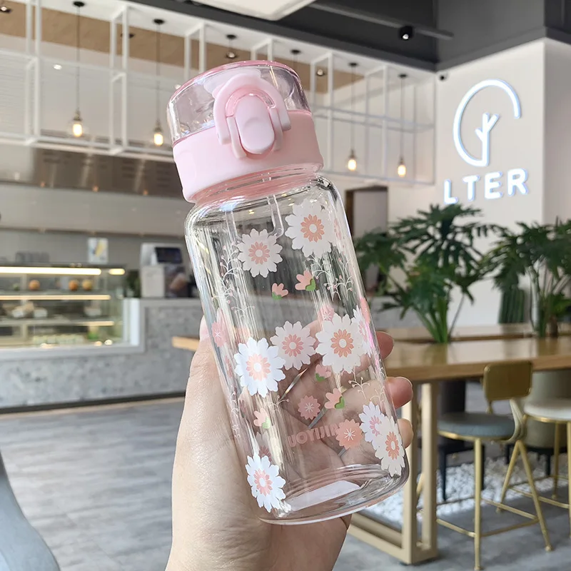 C Детская стеклянная бутылка для воды Botella Cristal Agua Питьевая бутылка для воды Bouteille Verre - Цвет: C