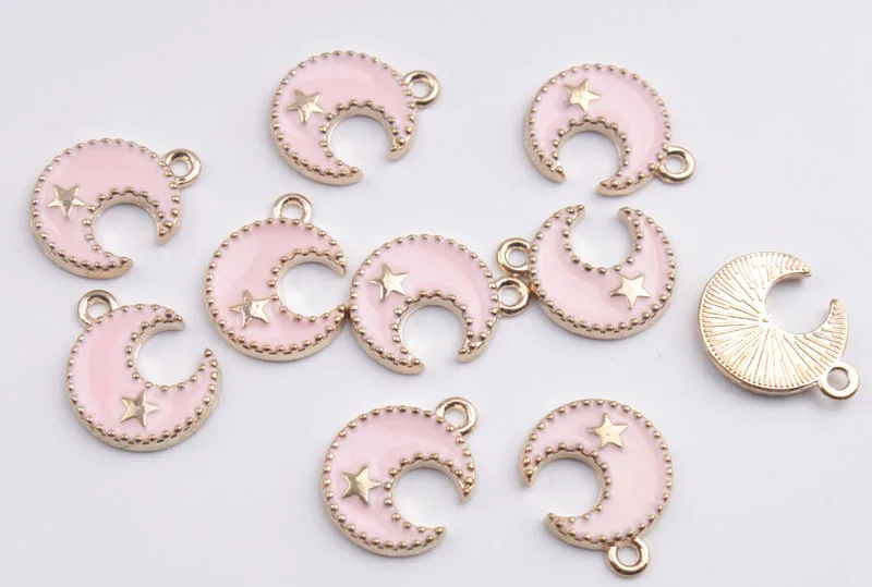 FREE SHIPPING 40PCS Mixed Colors Enamel Moon Star Charm Pendants | Украшения и аксессуары