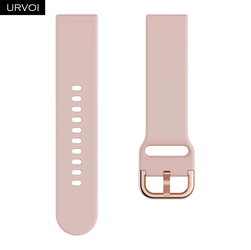 Soft Pink URVOI ремешок для Galaxy Watch Active 42 мм спортивный силиконовый ремешок Официальный Дизайн быстроразъемные контакты мягкая удобная замена - Цвет ремешка: Soft Pink