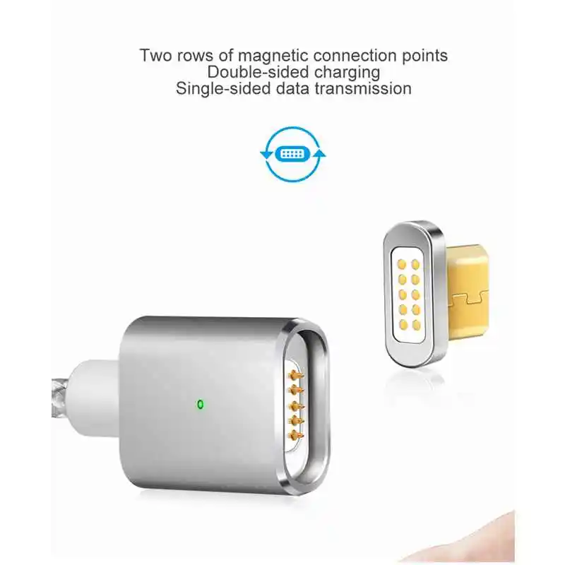 Магнитный кабель Sindvor для iPhone, samsung, Xiaomi, Micro usb type-C, кабель для быстрой зарядки, магнитное зарядное устройство для мобильного телефона, USB кабель, 1 м
