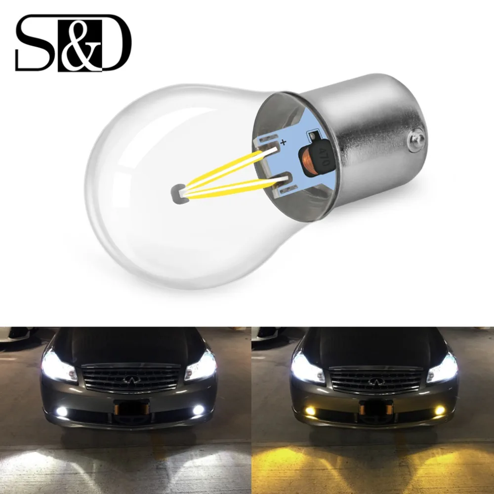 1156 BA15S P21W LED COB нить 1157 BAY15D P21/5W светодиодный ные лампы Автомобильные фары указатели