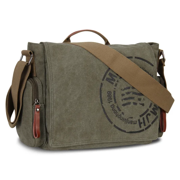 

Men's Messenger Bags Canvas Shoulder Hand Bag Fashion Men Business Vintage Crossbody Bag Printing Travel Handbag High Quality