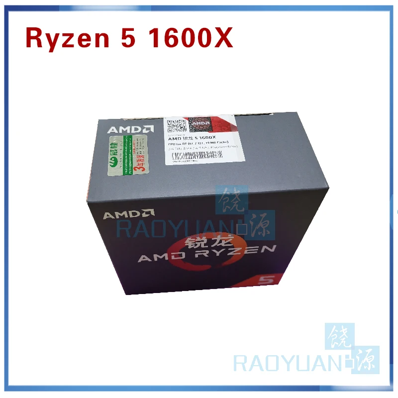 Новая оригинальная коробка Процессор AMD Ryzen 5 1600X R5 1600X3,6 GHz шестиядерный процессор с двенадцатью потоками 95W L3 = 16M YD160XBCM6IAE Socket AM4