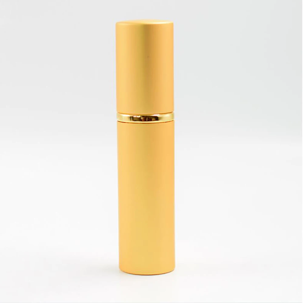 Золотой 10ml Aluminum Perfume Spray Bottle Refillable Bottles Empty Travel Perfume Holder Makeup Lotion Container Cosmestic Accessories - Цвет: Золотой