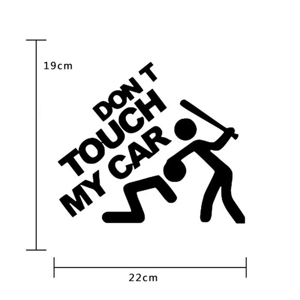 Hot Sale 19x22cm Safety Warning Vinyl Car stickers&quot DO NOT TOUCH MY CAR &quot car motorcycles decal styling accessories | Автомобили и