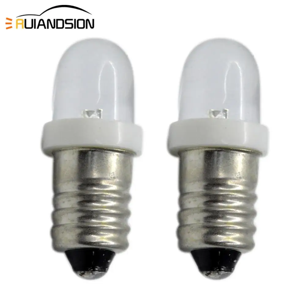 

Pair E10 0.1w 3v 6v 12v F5 1LED flashlight torch bulbs with led flashlight bulb Head lamp White