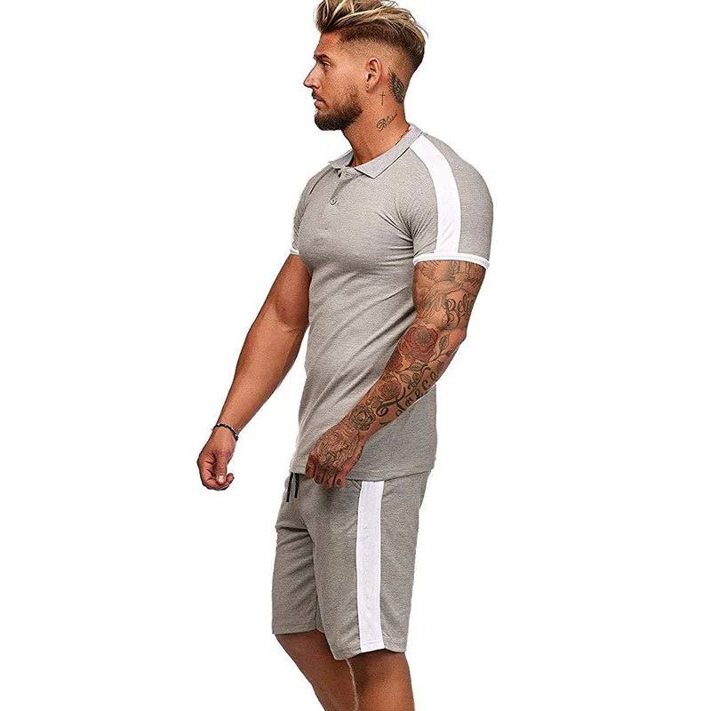 Новинка мужские топы со штанами спортивный костюм дышащий впитывающий пот