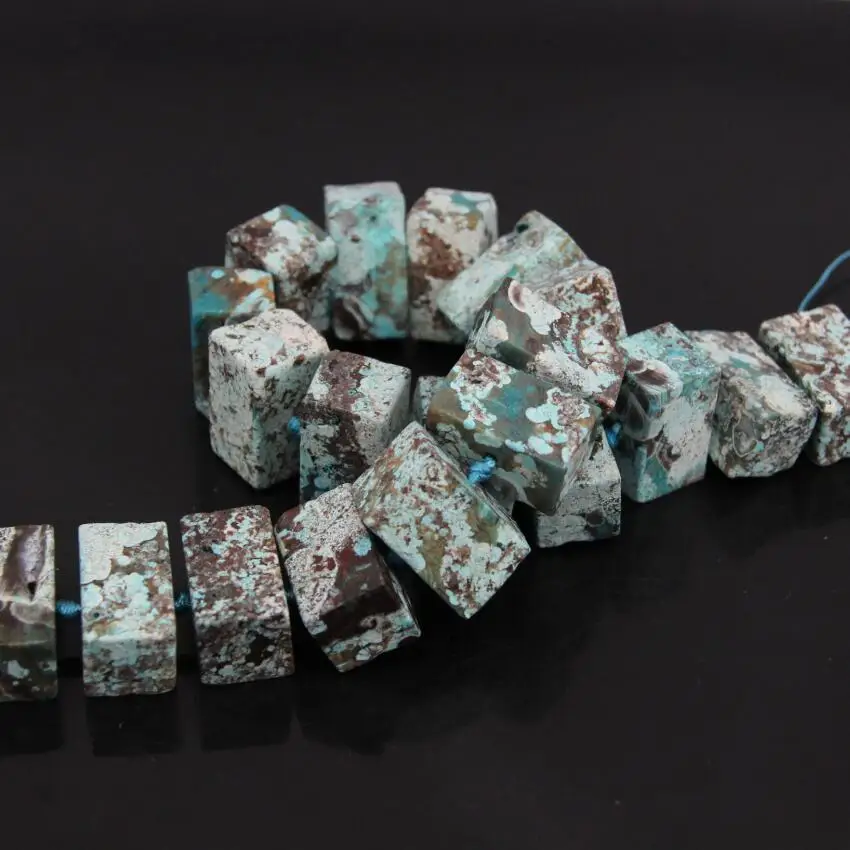 Approx21PCS/strand натуральный пресноводный жемчуг синий Ocean jaspers драгоценные камни прямоугольный ломтик плиты Самородок Свободные бусины ювелирные изделия для кулон для изготовления ювелирных изделий, сделано в Китае