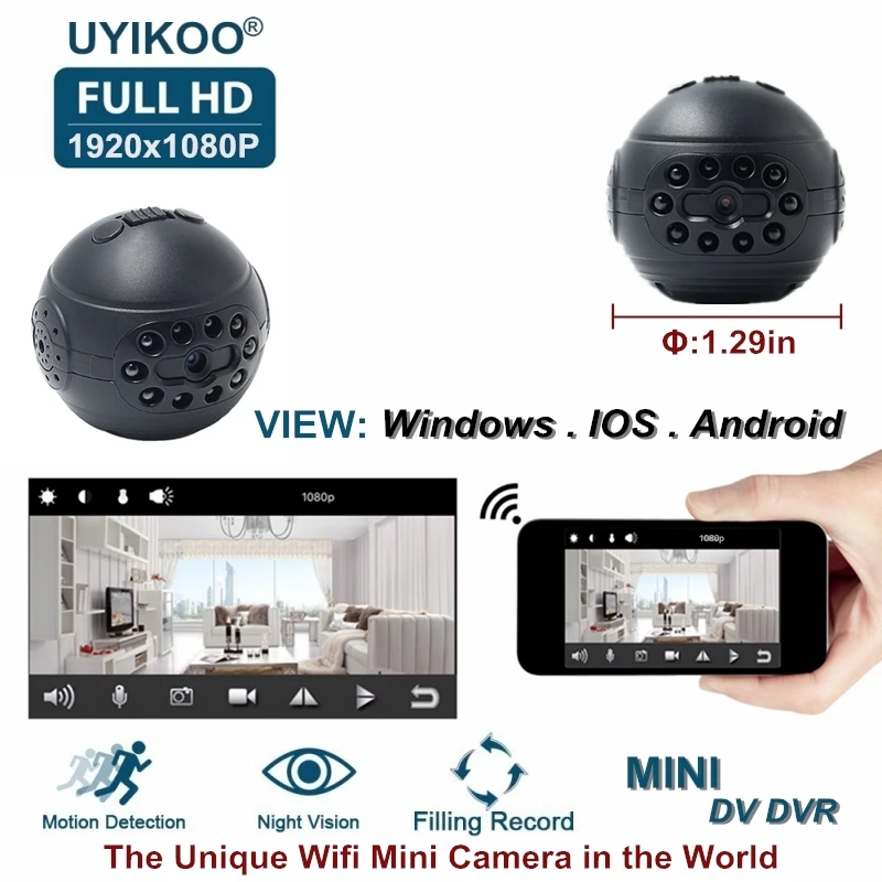 Новый Беспроводной Wi Fi мини IP Камера HD 1080 P DV DVR секрет видео Малый видеокамеры с