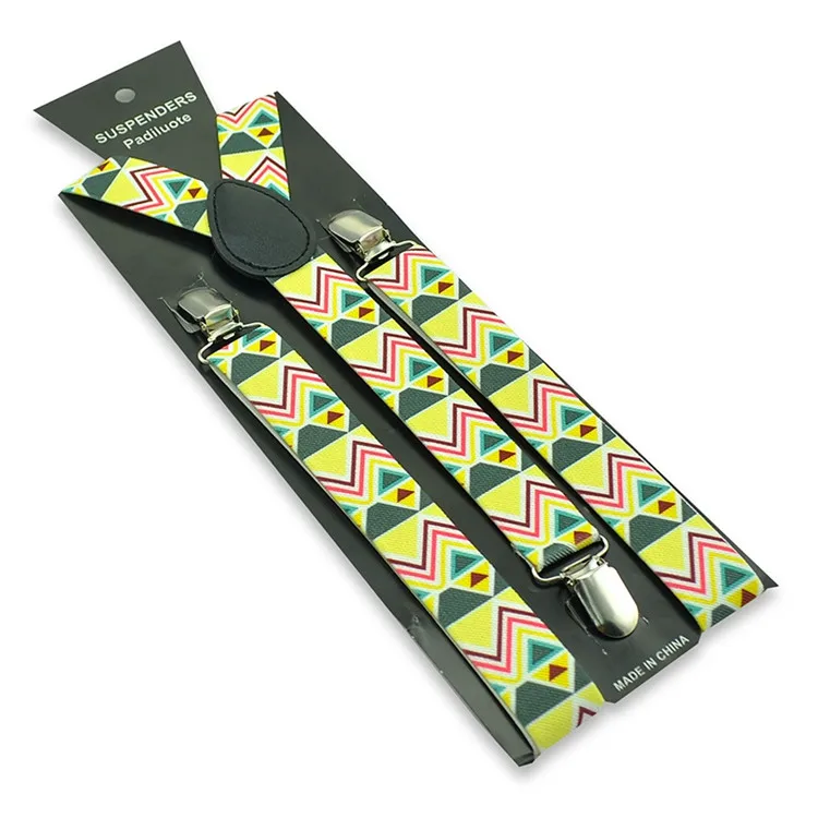 yellow stripes Разноцветный полосатый клетчатый сарафан в клетку, джинсовые штаны с подтяжками для мужчин и женщин, эластичные подтяжки на 2,5 см - Цвет: yellow stripes