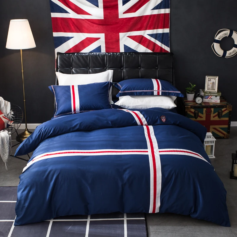 New Bedding Set Twin Queen King Size British Style Bed for girls boys gray purple Duvet Cover Home Bedclothes | Дом и сад