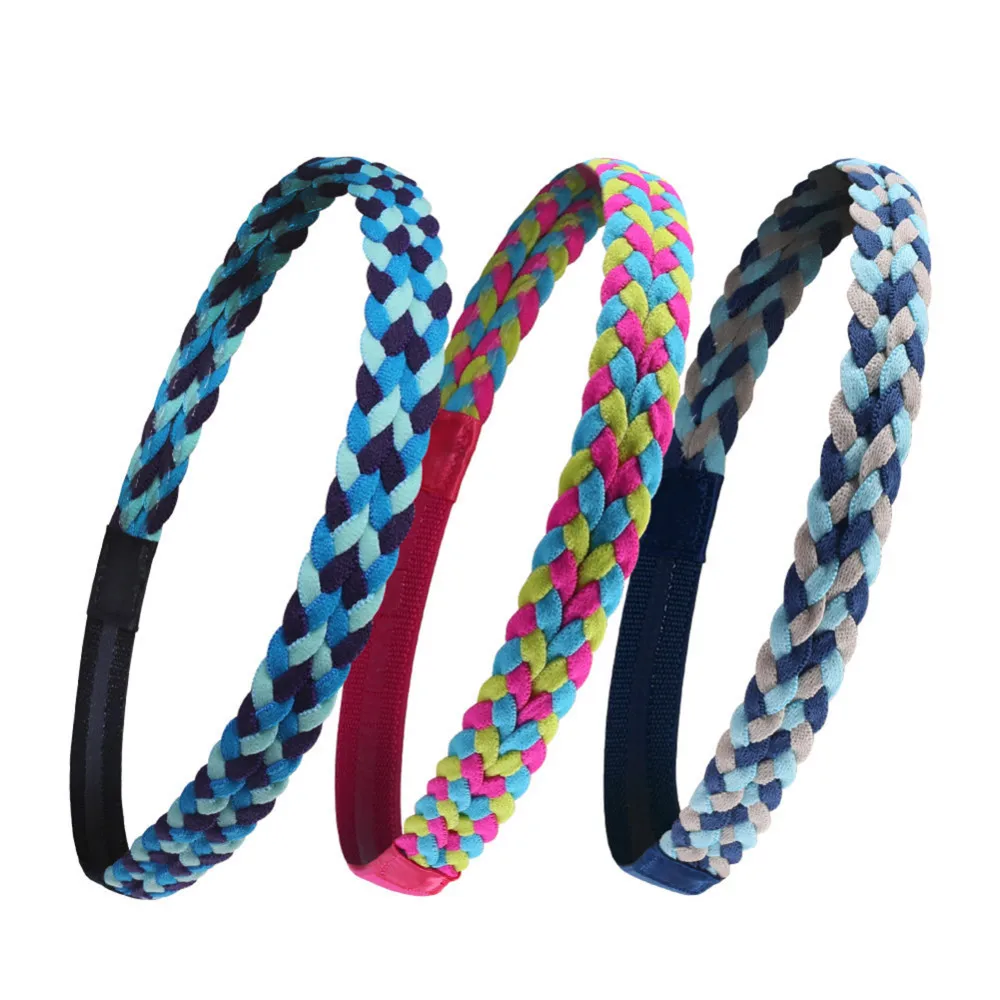 Эластичная Силиконовая повязка на голову для йоги фитнеса бега нескользящая