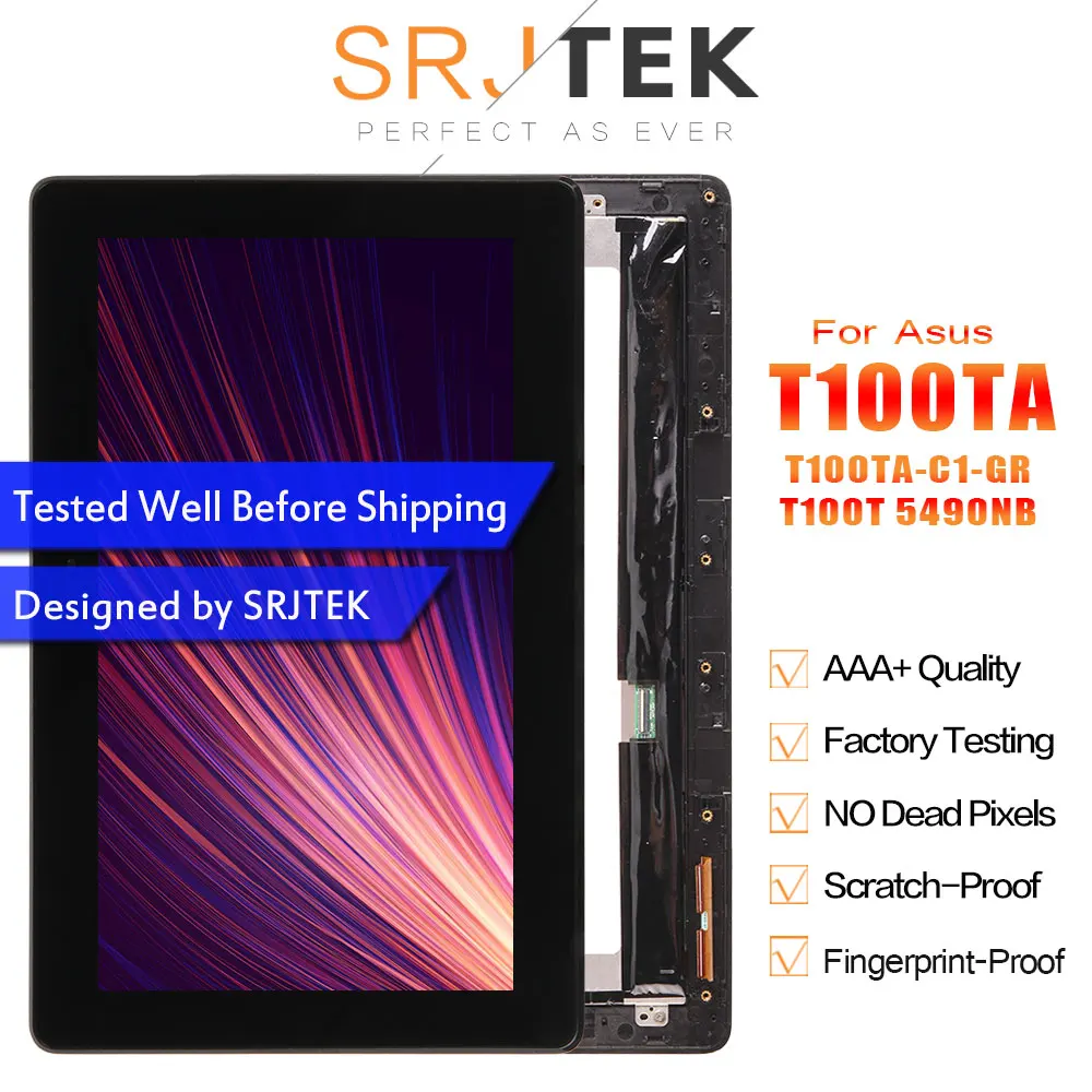 

For ASUS Transformer Book T100 T100TA T100TA-C1-GR T100T 5490NB LCD Display Touch Screen Assembly with Frame FP-TPAY10104A-02X-H