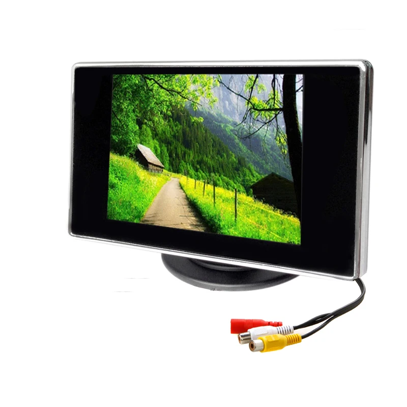 3 5 дюймовый автомобильный монитор TFT LCD 320*240 цветной экран 4:3 2 сторонний видеовход