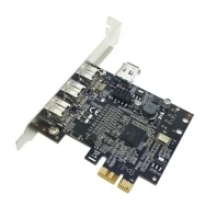 4 порта PCIe FIREWIRE PCI-E PCI-Express 800 1394B карта 3 + 1 для WINDOWS 8/7/MAC OS | Компьютеры и офис