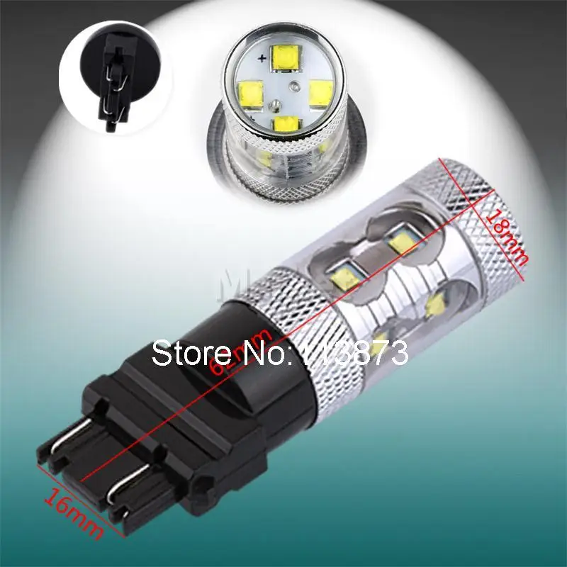 10 шт. 3156 3157 P27/7 Вт T25 60 Cree chips белая лампа автомобильная противотуманная фара с