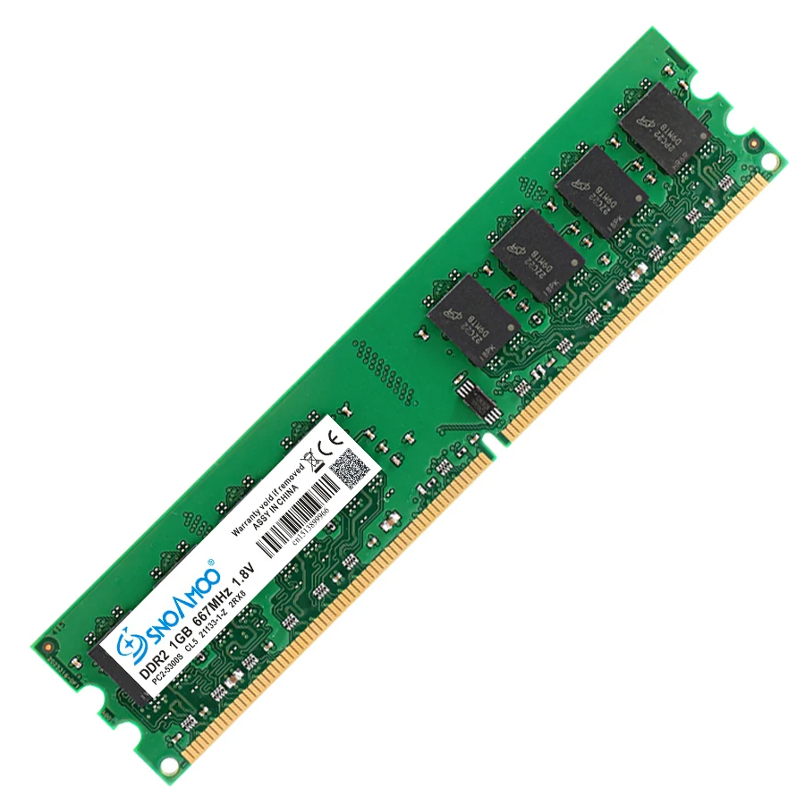 SNOAMOO Настольный ПК RAMs DDR2 2 Гб 667 МГц PC2-5300s 1G 800 МГц PC2-6400S DIMM 240-Pin 1,8 в Флешка Компьютерная память пожизненная Гарантия